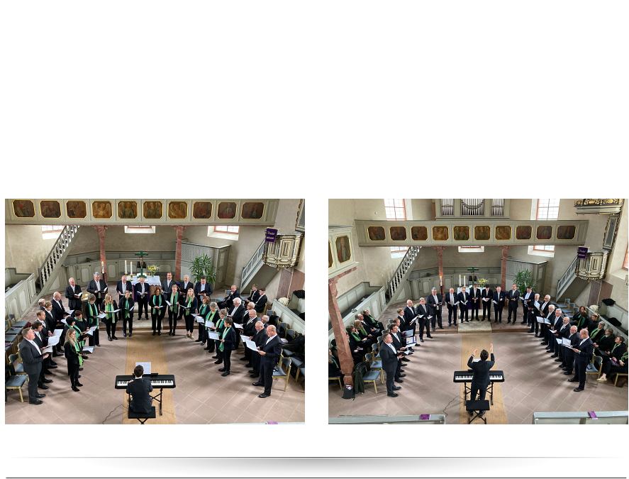 02.05.24 > Berührender Gottesdienst an Palmsonntag Dankbar zeigte sich der Gesangverein Eintracht Kaichen, dass er auch in diesem Jahr an Palmsonntag mit dem Ehrensingen seiner im vergangenen Jahr verstorbenen Mitglieder gedenken konnte.  Ehrenmitglied Günther Schneider aus Grünhainichen in Sachsen hatte dem Verein über Jahrzehnte aus der Ferne die Treue gehalten. Mit der Eintracht ebenso verbunden war Ehrenmitglied Otto Zimmermann aus Kaichen.  Besonders war diesmal, dass nicht nur der gemischte, sondern auch der Männerchor der Chorgemeinschaft Kaichen zwei Lieder vortrug. Denn nur wenige Tage zuvor war Manfred Steppan verstorben, der Ehrenvorsitzende des Männergesangvereins Einigkeit.  Zudem gedachten die Chöre auch noch einmal der verstorbenen aktiven Sänger Stefan Koschorr, Dieter Löbach und Horst Gepperth, für die bereits im vergangenen Jahr Ehrensingen abgehalten wurden. Prädikantin Silke Olthoff gelang es wunderbar, das Gedenken mit den Gedanken zu Palmsonntag und den Blick auf das Kreuz zu vereinen. Ein würdiger und berhrender Gottesdienst.